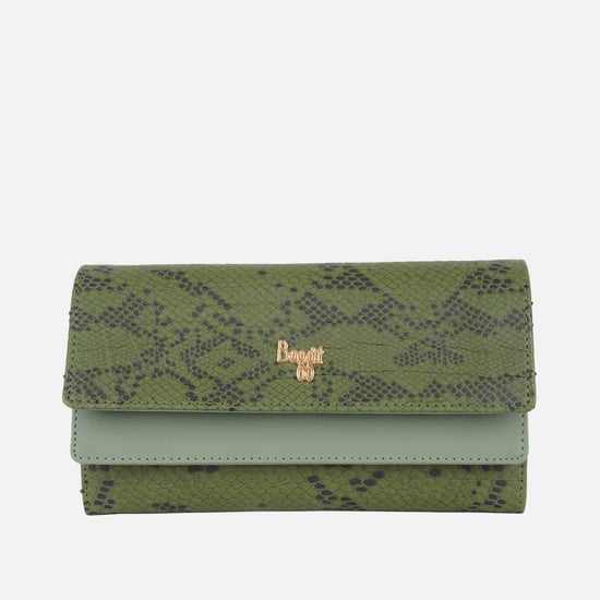 BAGGIT Embossed Tri-Fold Wallet