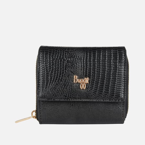 BAGGIT Textured Tri-Fold Wallet