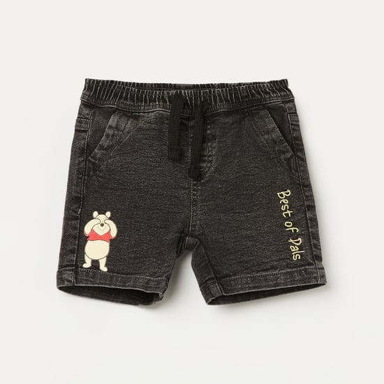 JUNIORS Stonewashed Denim Shorts