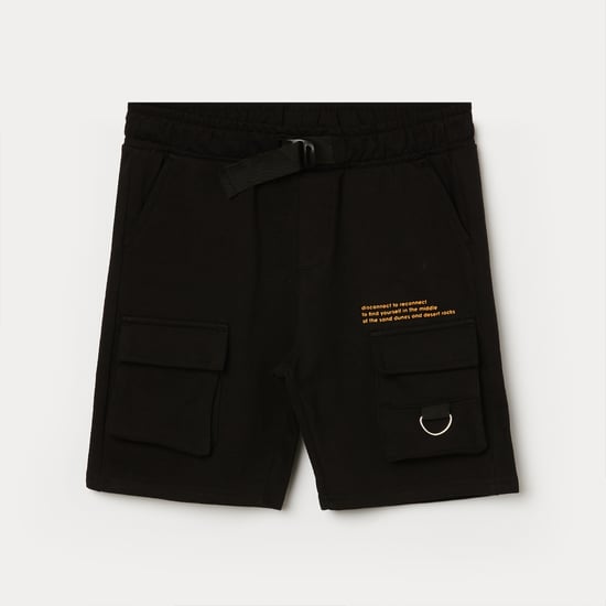FAME FOREVER Solid Cargo Shorts
