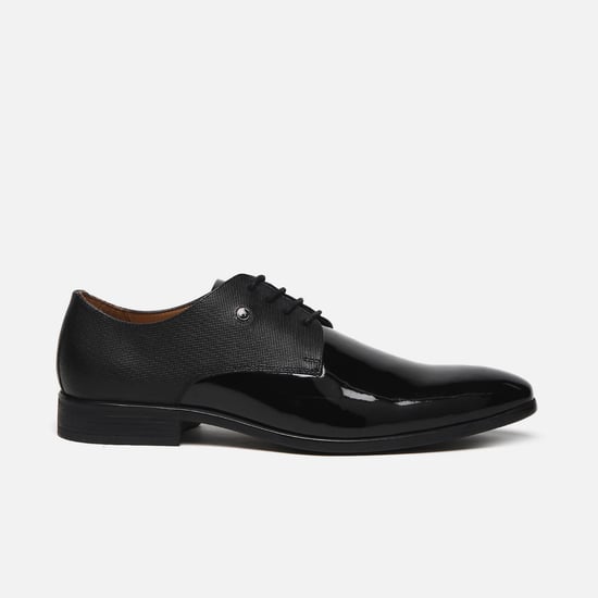 ARROW Solid Formal Derby Shoes Black