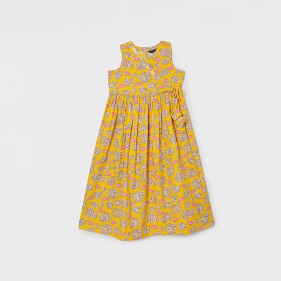 MELANGE Girls Floral Print A-line Dress