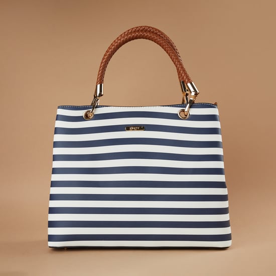 GINGER Striped Handheld Bag