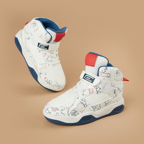 FAME FOREVER Printed High Top Sneakers