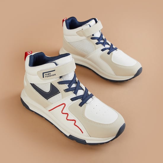 FAME FOREVER Panelled High-Top Sneakers