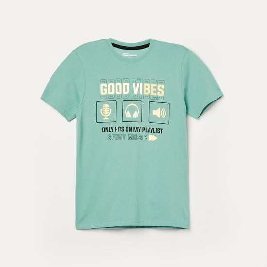 FAME FOREVER Metallic Print T-shirt