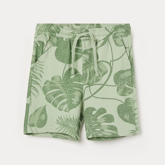 FAME FOREVER Tropical Print Elasticated Shorts