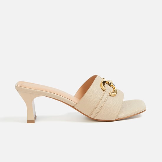 CODE Metal Accent Block Heels
