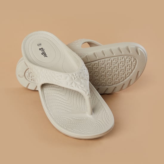 GINGER Textured Flip Flops