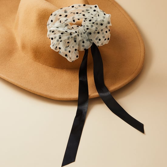 FAME FOREVER Polka Print Hair Scrunchie