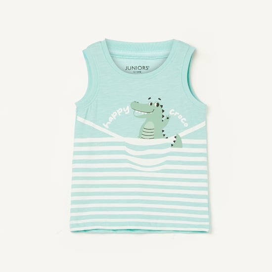 JUNIORS Printed Sleeveless T-shirt