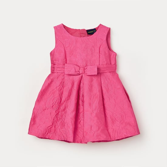 JUNIORS Woven Design Fit and Flare Dress