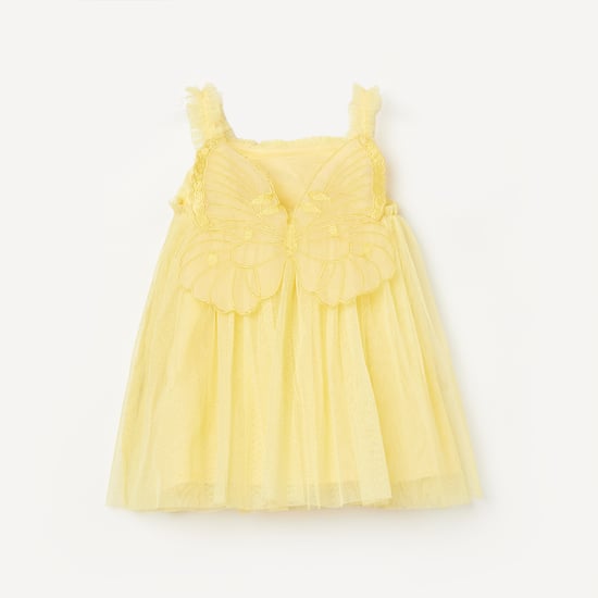 JUNIORS Butterfly Appliqued A-Line Dress