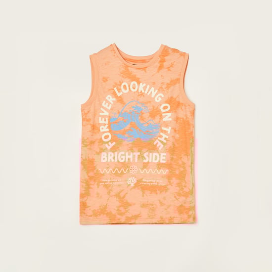 FAME FOREVER Printed Sleeveless T-shirt