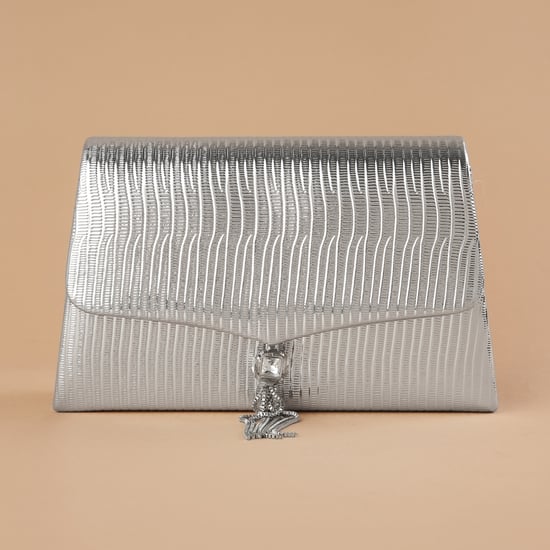 CODE Textured Foldover Clutch
