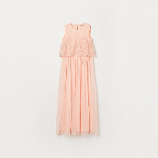 FAME FOREVER Embroidered A-line Dress