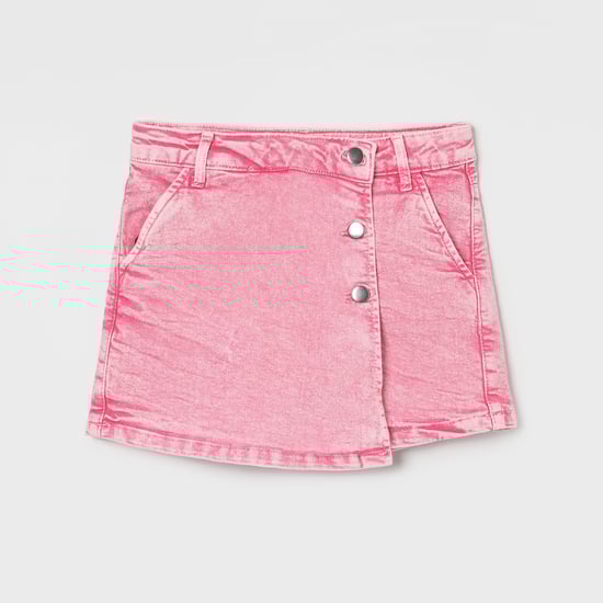 FAME FOREVER Washed Denim Skort