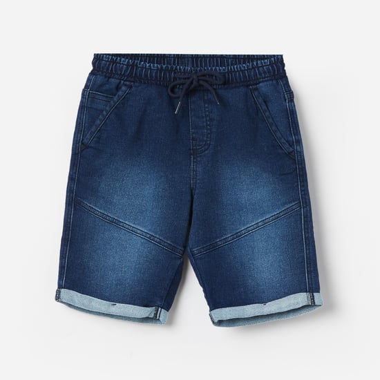 FAME FOREVER Stonewashed Denim Shorts