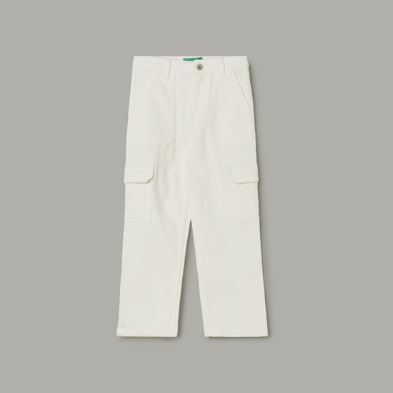 UNITED COLORS OF BENETTON Solid Straight Fit Cargo Jeans