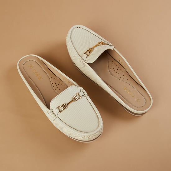 CODE Textured Loafer Mules