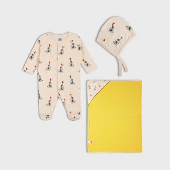 FS MINI KLUB Printed Sleepsuit with Cap