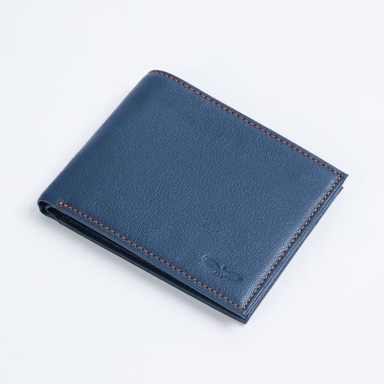 PARK AVENUE Solid Bi-Fold Leather Wallet