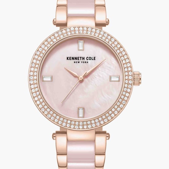 KENNETH COLE Embellished Ceramic Strap Analog Watch KCWLG0062902LD