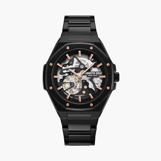 KENNETH COLE Skeleton Dial Stainless Steel Automatic Watch KCWGY0058902MN