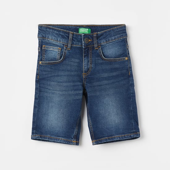 UNITED COLORS OF BENETTON Stonewashed Denim Shorts