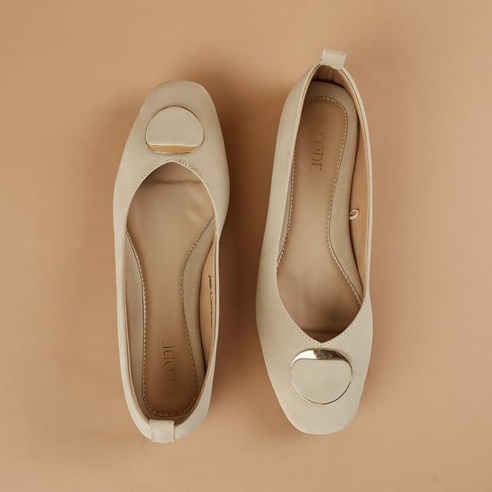 CODE Metal Accent Ballerinas