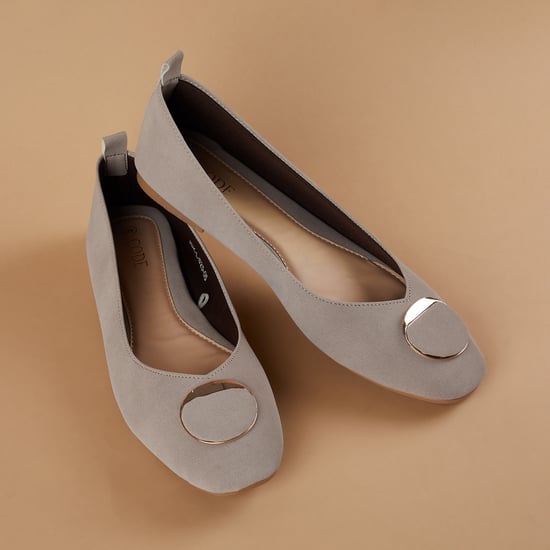 CODE Metal Accent Ballerinas