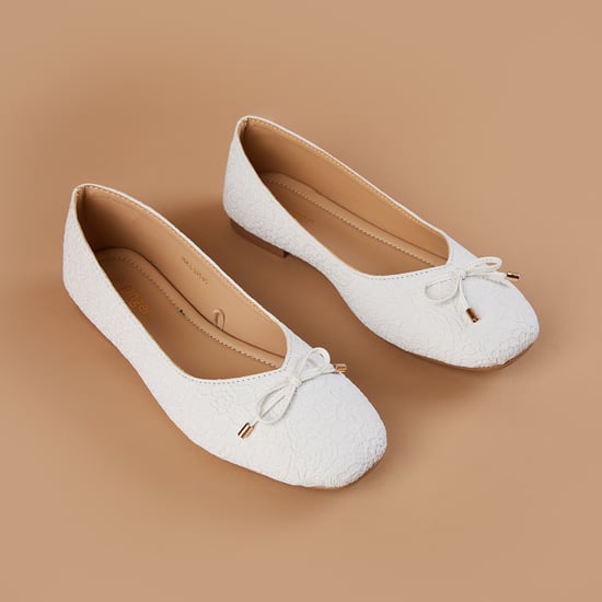 GINGER Textured Ballerinas
