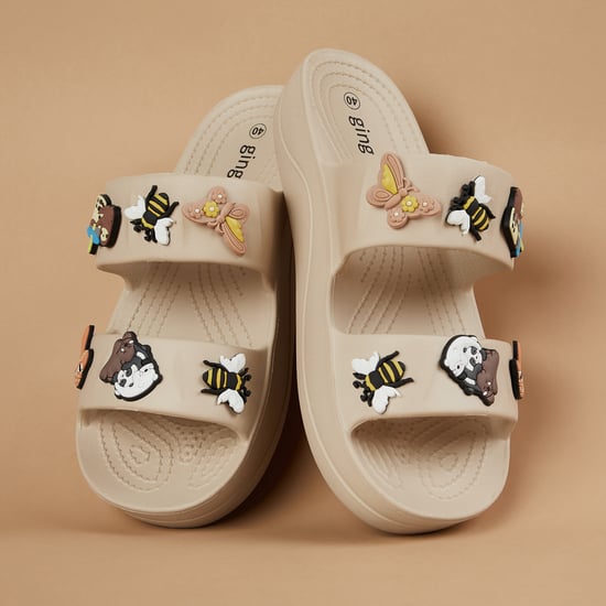 GINGER Charm Appliqued Sandals
