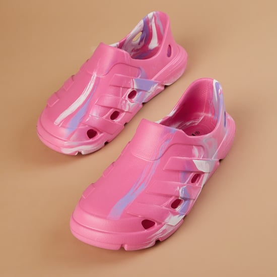 FAME FOREVER Marble Print Slip-On Slippers