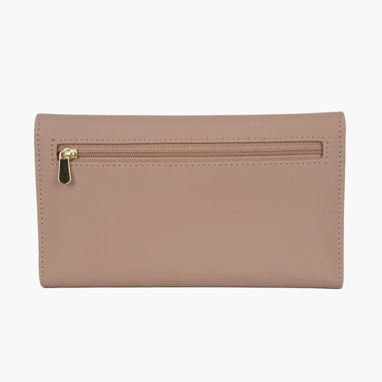 BAGGIT Solid Tri-Fold Wallet Pink