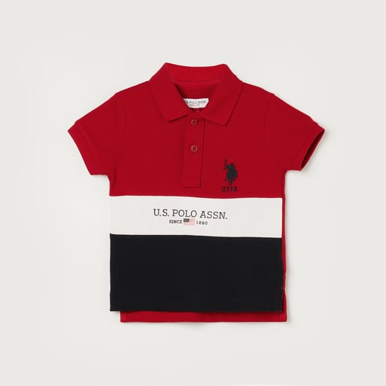 U.S. POLO ASSN. KIDS Colourblock Polo T-shirt