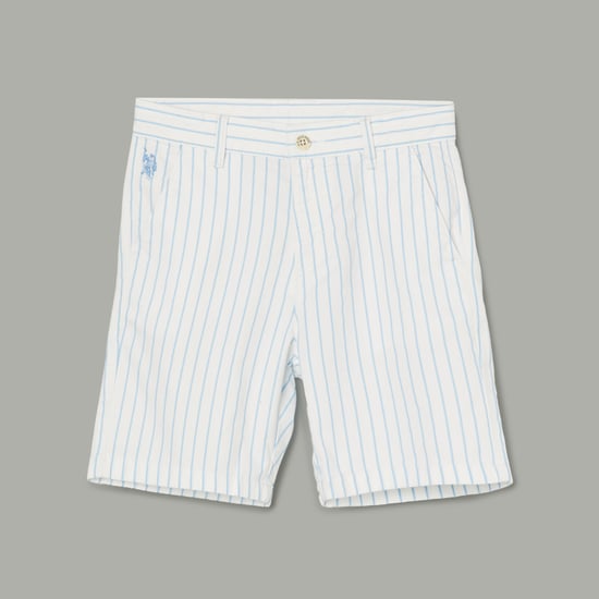 POLO KIDS Boys Striped Slim Fit Shorts