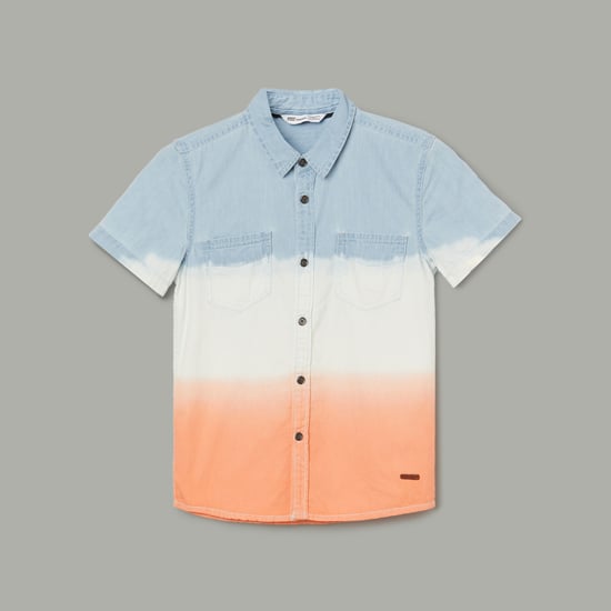FAME FOREVER Colourblock Denim Shirt