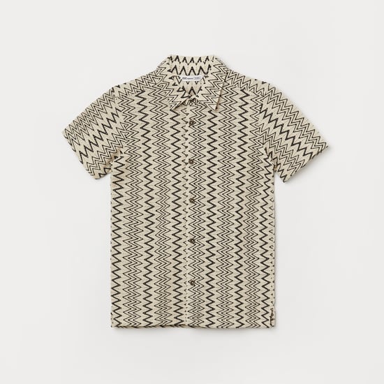FAME FOREVER Chevron Knit Shirt