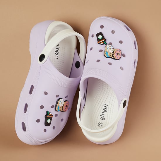 GINGER Appliqued Clogs