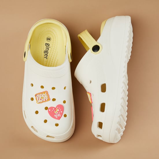 GINGER Appliqued Clogs