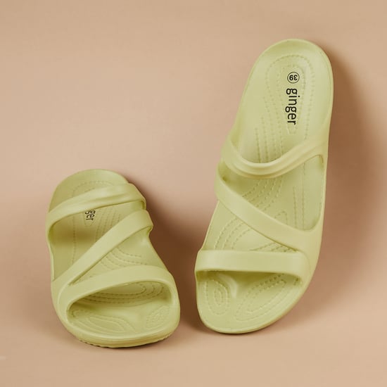 GINGER Strappy Textured Sliders