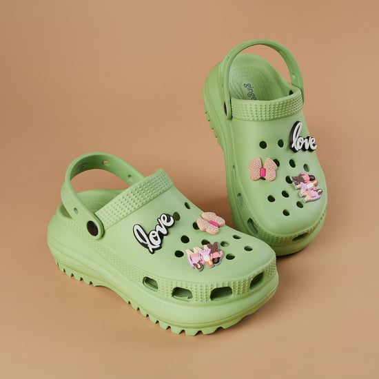 GINGER Platform Clogs with Charms