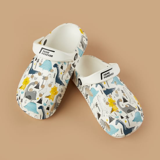 FAME FOREVER Dinosaur Print Clogs