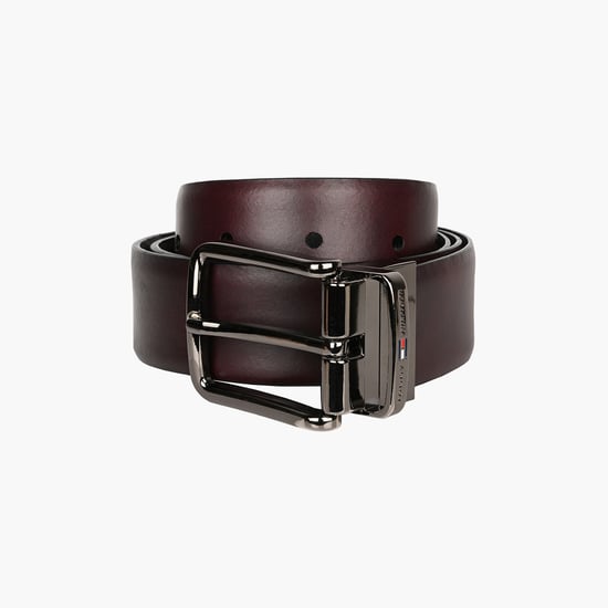 TOMMY HILFIGER Solid Reversible Belt Burgundy