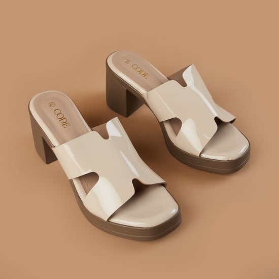 CODE Glossy Block Heels