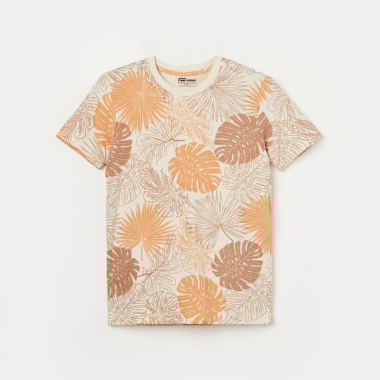 FAME FOREVER Tropical Printed T-shirt