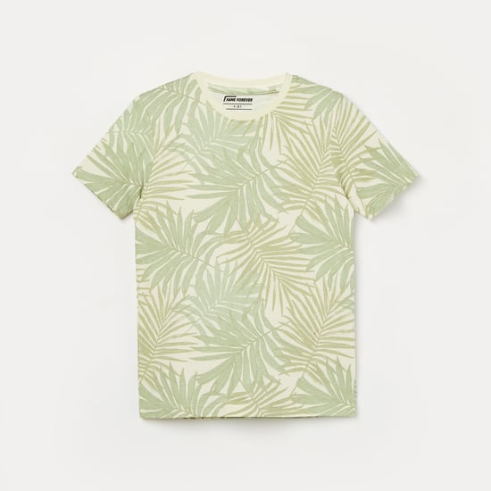 FAME FOREVER Tropical Print T-shirt