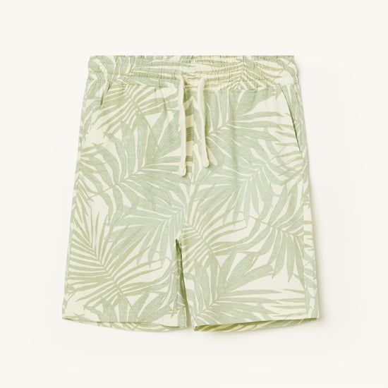 FAME FOREVER Tropical Print Shorts
