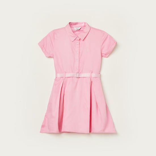 US POLO ASSN KIDS Girls Solid Shirt Dress